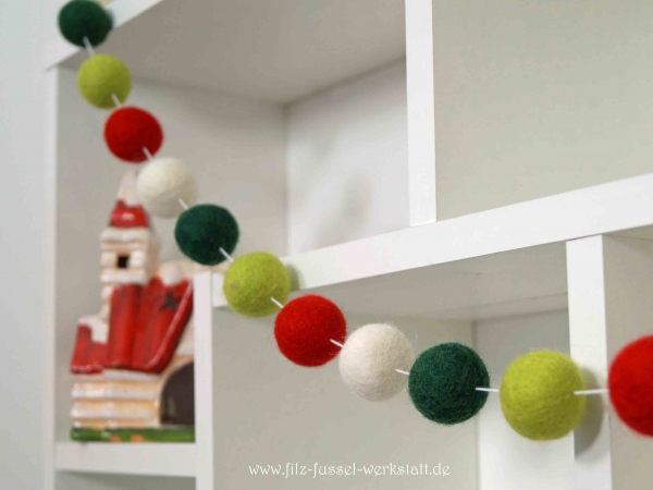 Filzkugel Girlande