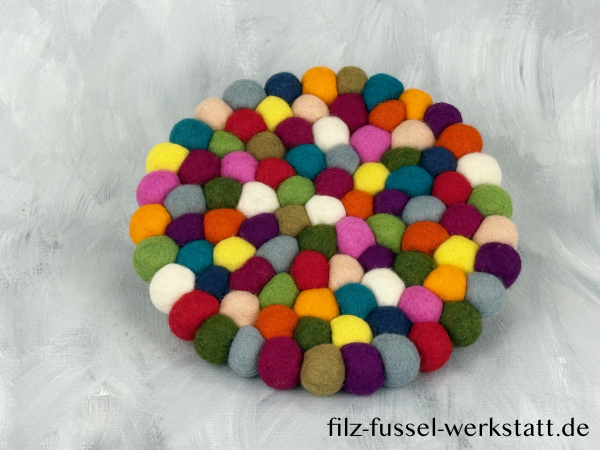Filz, Untersetzer, Tischdeko, Topfuntersetzer, bunt, rund, Ø 20 cm