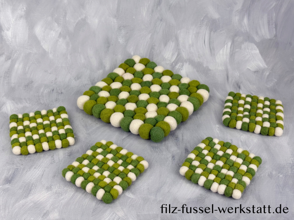 Preview: Topfuntersetzer Set rosa lila