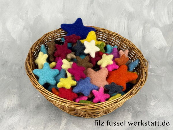 Filzsterne 4cm, 6cm, 8cm