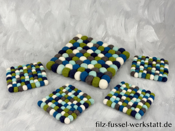 Topfuntersetzer Set bunt