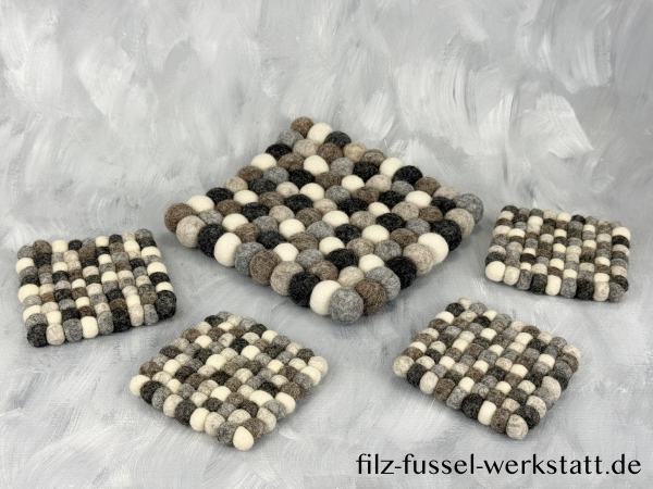 Topfuntersetzer Set rosa lila