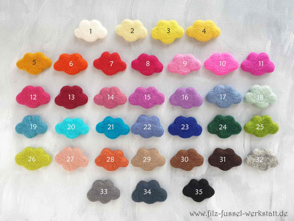 gefilzte Wolken mit Anhänger
