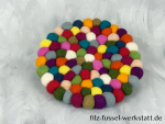 Filz, Untersetzer, Tischdeko, Topfuntersetzer, bunt, rund, Ø 20 cm
